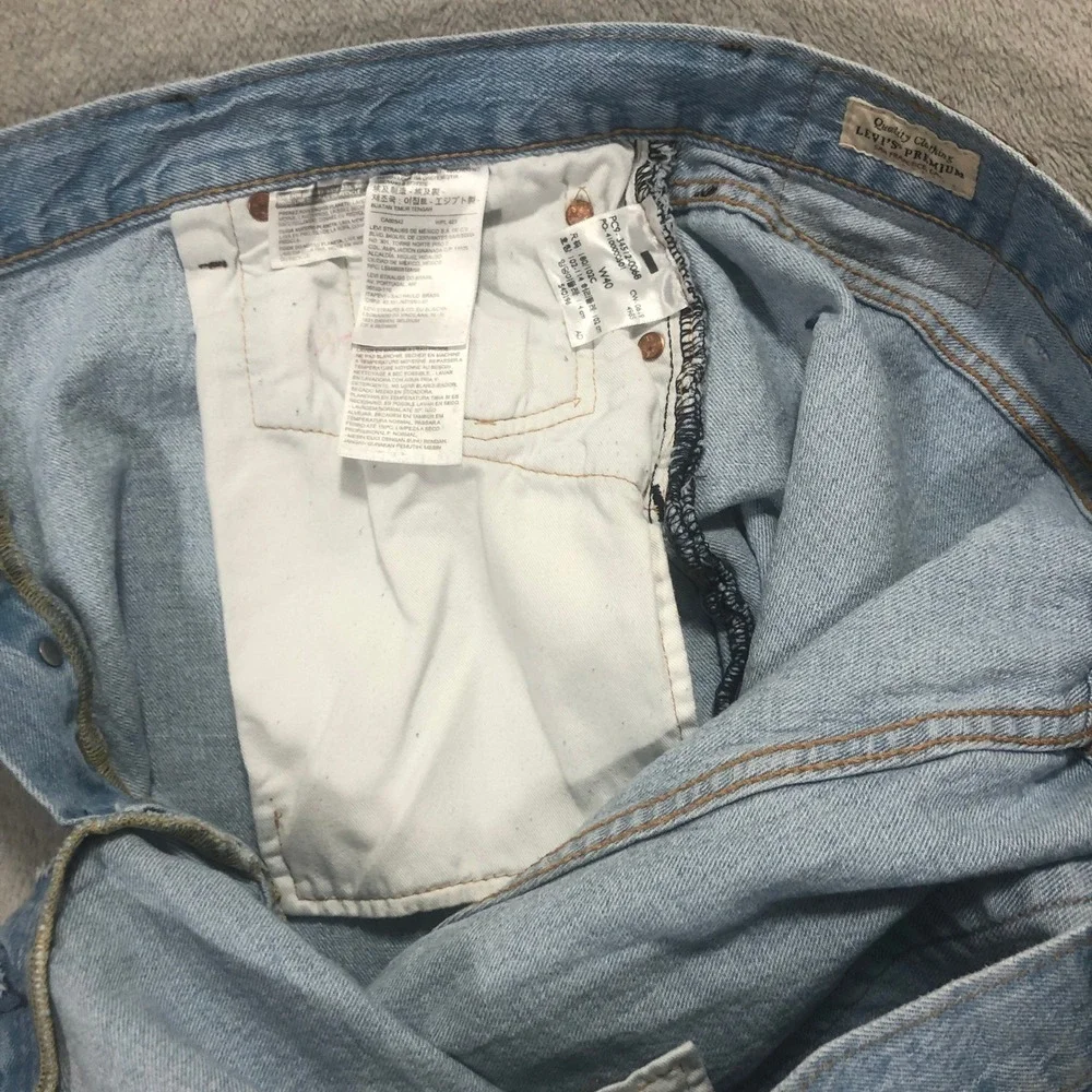 Levi's Denim Shorts 501 Light Wash Casual Everyday Wear Size‎ 40